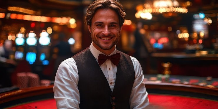 Sesi Teen Patti Hacksaw Gaming dengan dealer dan pemain aktif
